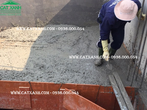 công tác đổ sàn lầu 2