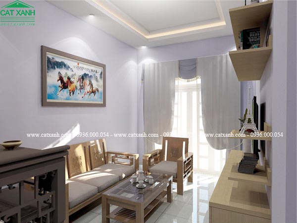 thiết kế nhà ống 2 tầng