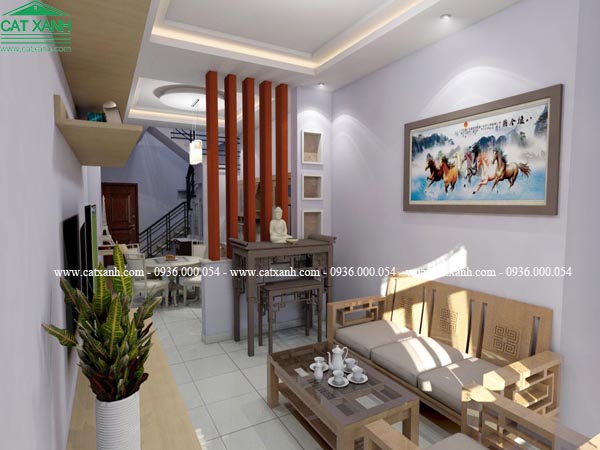 thiết kế nhà ống 2 tầng