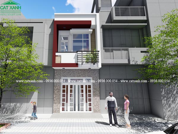 Tư vấn thiết kế nhà ống 2 tầng tại hóc môn