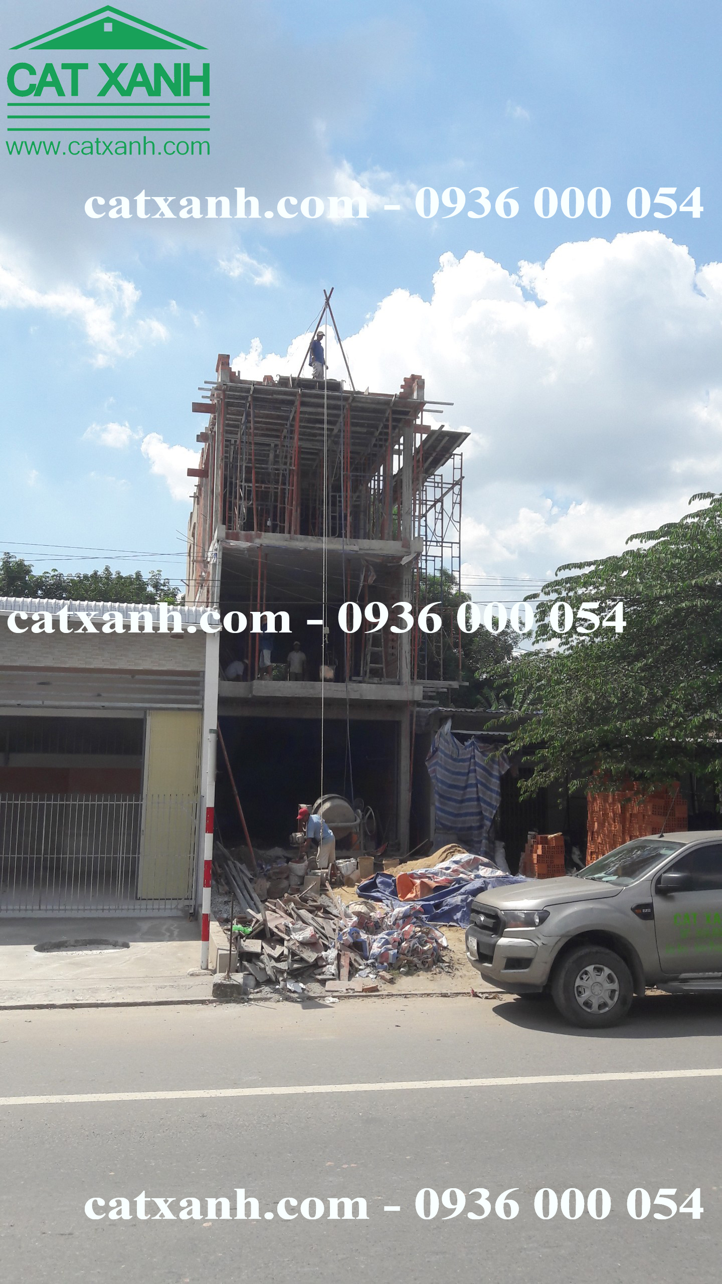 Thi công nhà phố anh Thành - Bình Dương