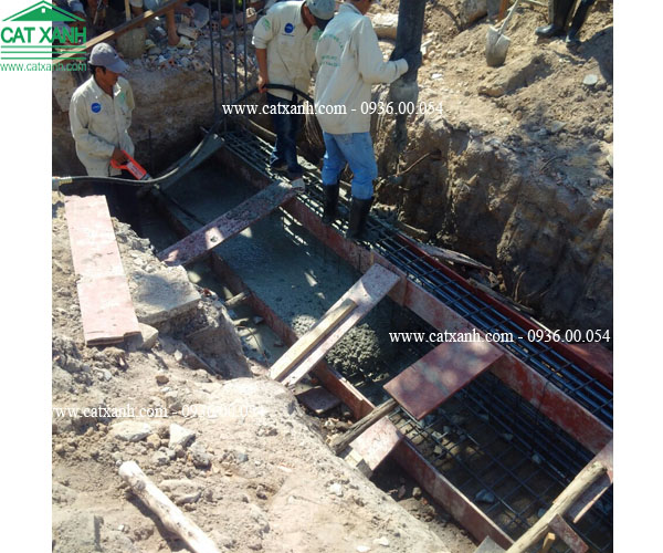 thi công phần móng phần biệt thự