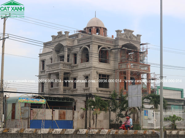 Thi công xây dựng phần thô biệt thự lâu đài tại BRVT
