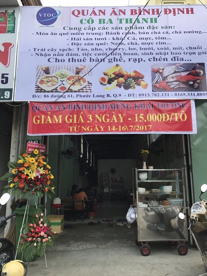 VTOC-Cát Xanh mừng khai trương quán ăn Bình Định